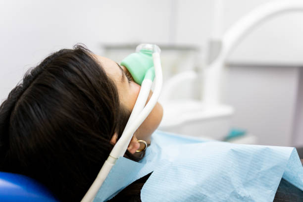 a patient under sedation at the dental clinic